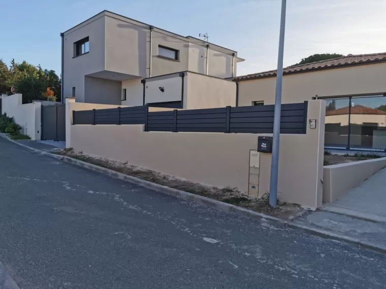 Clôture Aluminium Gris Anthracite a Narbonne , Narbonne, R&M JACQUOT