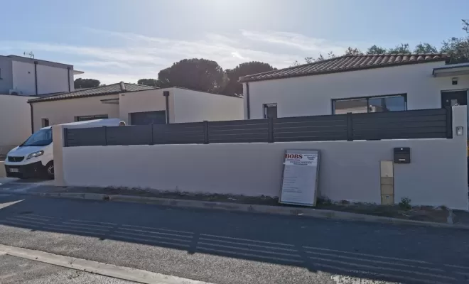 Clôture Aluminium Gris Anthracite a Narbonne , Narbonne, R&M JACQUOT